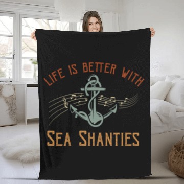 Discover Sailor Meme Pirate Ship Ocean Sailing Fleece Blankets
