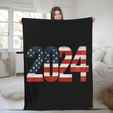 Discover funny quote 2024 cool for Trump lovers Fleece Blankets