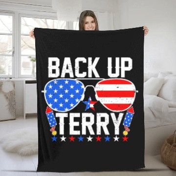 Discover Back Up Terry Funny 4th of July Us Flag Patriotic Fleece Blankets