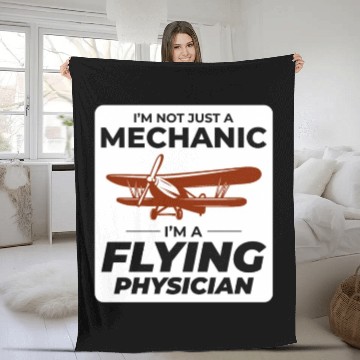 Discover Aircraft Mechanic Aviation Maintenance Technician Fleece Blankets