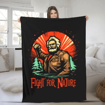 Discover Fight for Nature – Eco Warrior Rising Fleece Blankets