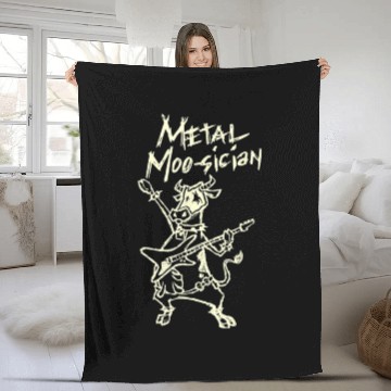 Discover Metal Moosician Clothing Playing Fleece Blankets