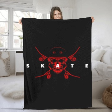 Discover Skateboarding Skateboard Clothing Skateboarder Fleece Blankets