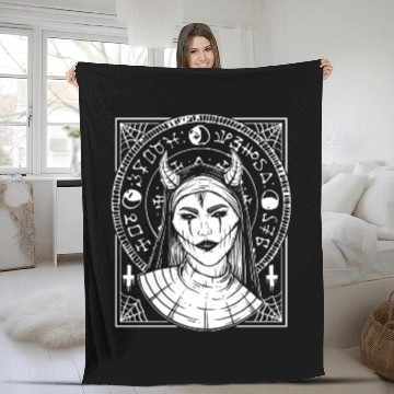 Discover Devil Now Girl Goth Rock Concerts Festivals Death Fleece Blankets