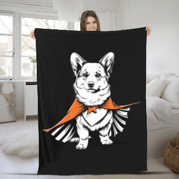 Discover Corgi Super Star Fleece Blankets