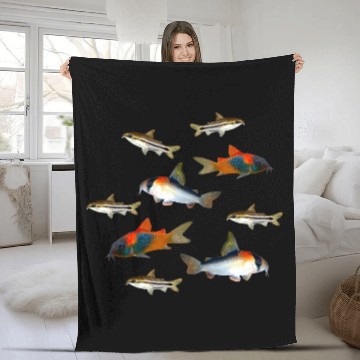 Discover Pygmy Corydoras Adolfoi Corydoras Catfish Aquarium Fleece Blankets