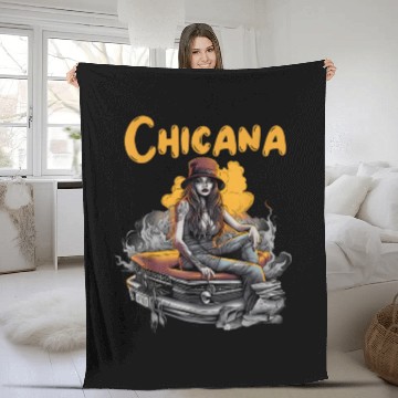Discover Chicana Lowrider Clothes Mexican American Fleece Blankets