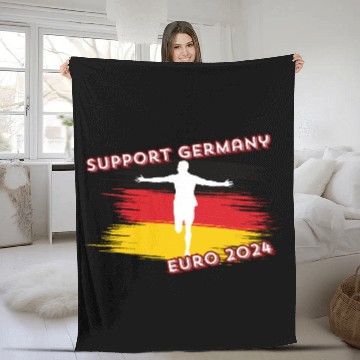 Discover support Germany Fleece Blankets