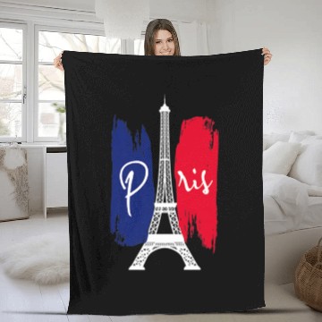 Discover Paris Clothing France Premium Fleece Blankets