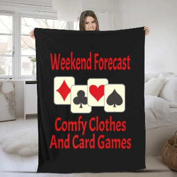 Discover Weekend Forecast Card Player Funny Fleece Blankets