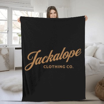 Discover Jackalope Clothing Logo Premium Fleece Blankets