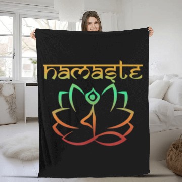 Discover Zen AF Yoga Clothes Fleece Blankets