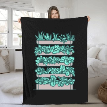 Discover Vertical Vegetable Veggie Garden Fleece Blankets