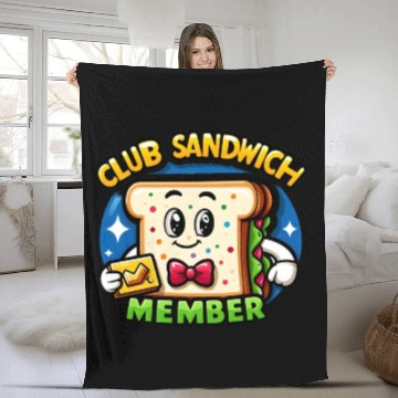 Discover The Club Sandwich Member Fleece Blankets