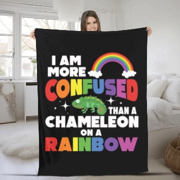 Discover I Am More Confused Than A Chameleon Fleece Blankets
