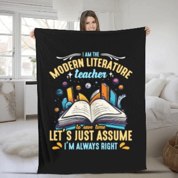 Discover Literature Teacher I Am The Modern Educator Reader Fleece Blankets