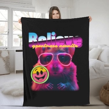 Discover Believe Greatness Awaits Inspirational Fleece Blankets