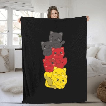 Discover German Flag Cat German Germany Cats Fleece Blankets