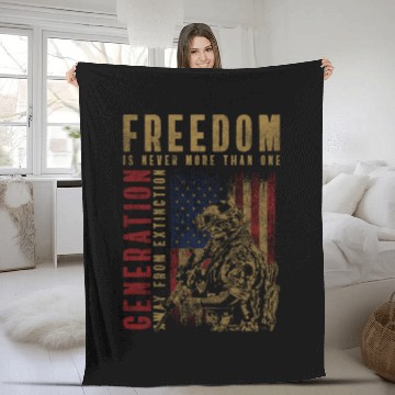 Discover Soldier Country America Fleece Blankets