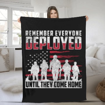 Discover Soldier Country Dog Tag Fleece Blankets