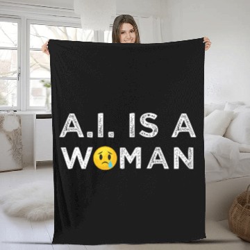 Discover AI Woman Technology Computer Science Fleece Blankets