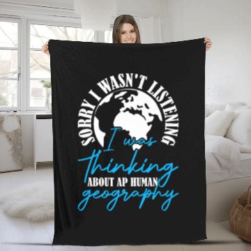 Discover Geographer Geography Teacher AP Human Fleece Blankets