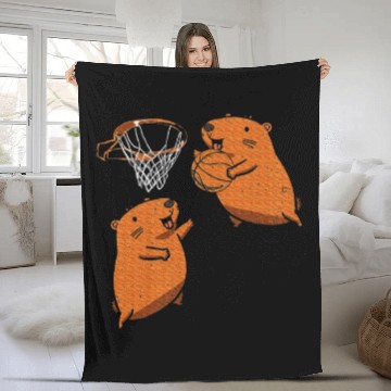 Discover Capybara Sleepybara Fleece Blankets