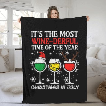 Discover Christmas In July Winederful Fleece Blankets