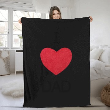 Discover i love dad Fleece Blankets