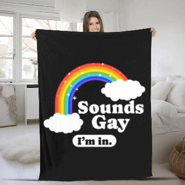 Discover Gender Lesbians, Gays, Trans, Queer Outfit Rainbow Fleece Blankets