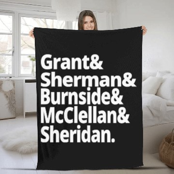 Discover US Civil War History Union Army Generals Grant Fleece Blankets