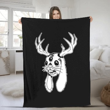 Discover Believe Jackalope Jackrabbit Lovers Fleece Blankets