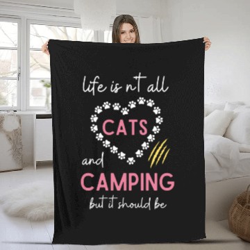Discover Funny cat lover Family Vacation Fleece Blankets