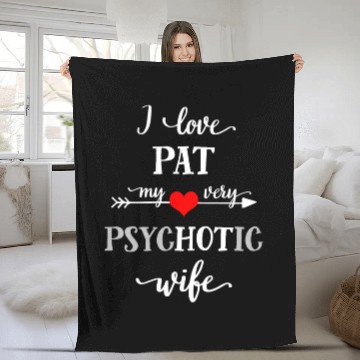 Discover Funny I Love My Psychotic Wife Fleece Blankets, Humorous M