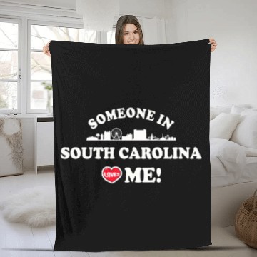 Discover Someone In South Carolina Loves Me Fleece Blankets