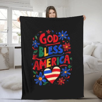 Discover God Bless America Fleece Blankets
