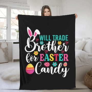 Discover Trade Brother for Easter Candy Fleece Blankets