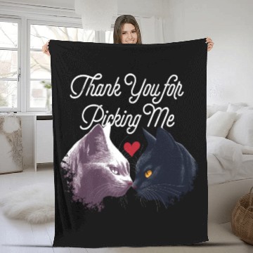 Discover Thank You for Picking Me Funny Valentines Day Humo Fleece Blankets