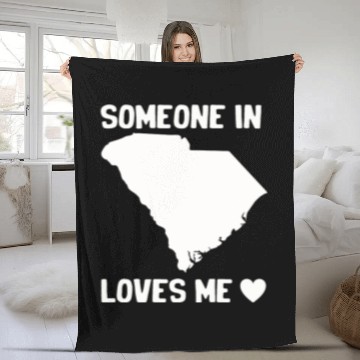 Discover Someone In South Carolina Loves Me Fleece Blankets