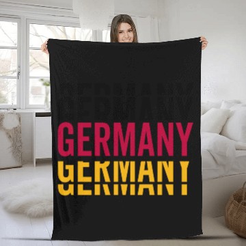 Discover Germany German Lettering National Team Fleece Blankets