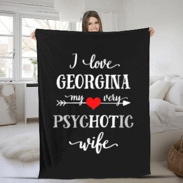 Discover Funny Fleece Blankets for Husband, I Love My Psychotic Wif