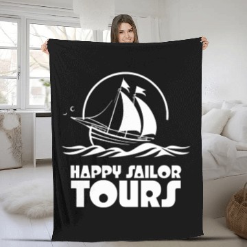 Discover Happy Sailor Tours Icon Fleece Blankets