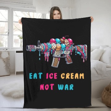 Discover Ice cream not of war Fleece Blankets