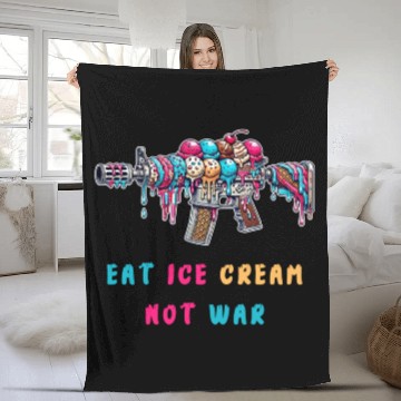 Discover Ice cream not of war Fleece Blankets