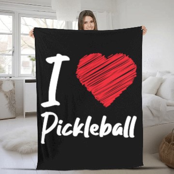 Discover i love pickleball / pickleball lovers gifts Fleece Blankets