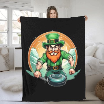Discover St. Patrick's Day Shamrock St Paddy's Day Curling Fleece Blankets