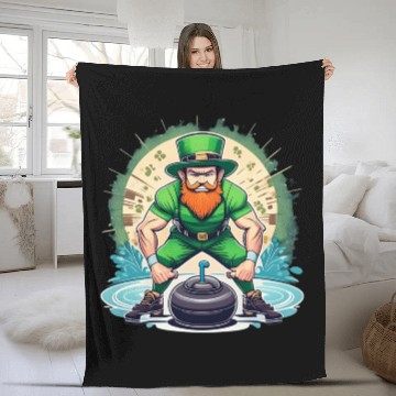 Discover St. Patrick's Day Shamrock St Paddy's Day Curling Fleece Blankets