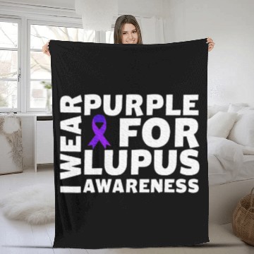 Discover I Wear Purple For Lupus Awareness Month Lupus Fleece Blankets