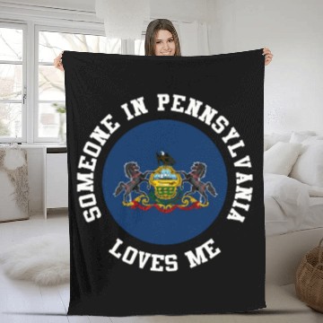 Discover Someone In Pennsylvania Loves Me Fleece Blankets