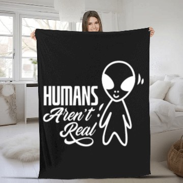 Discover Funny Alien Ufo Extraterrestrials Lover Gift Fleece Blankets